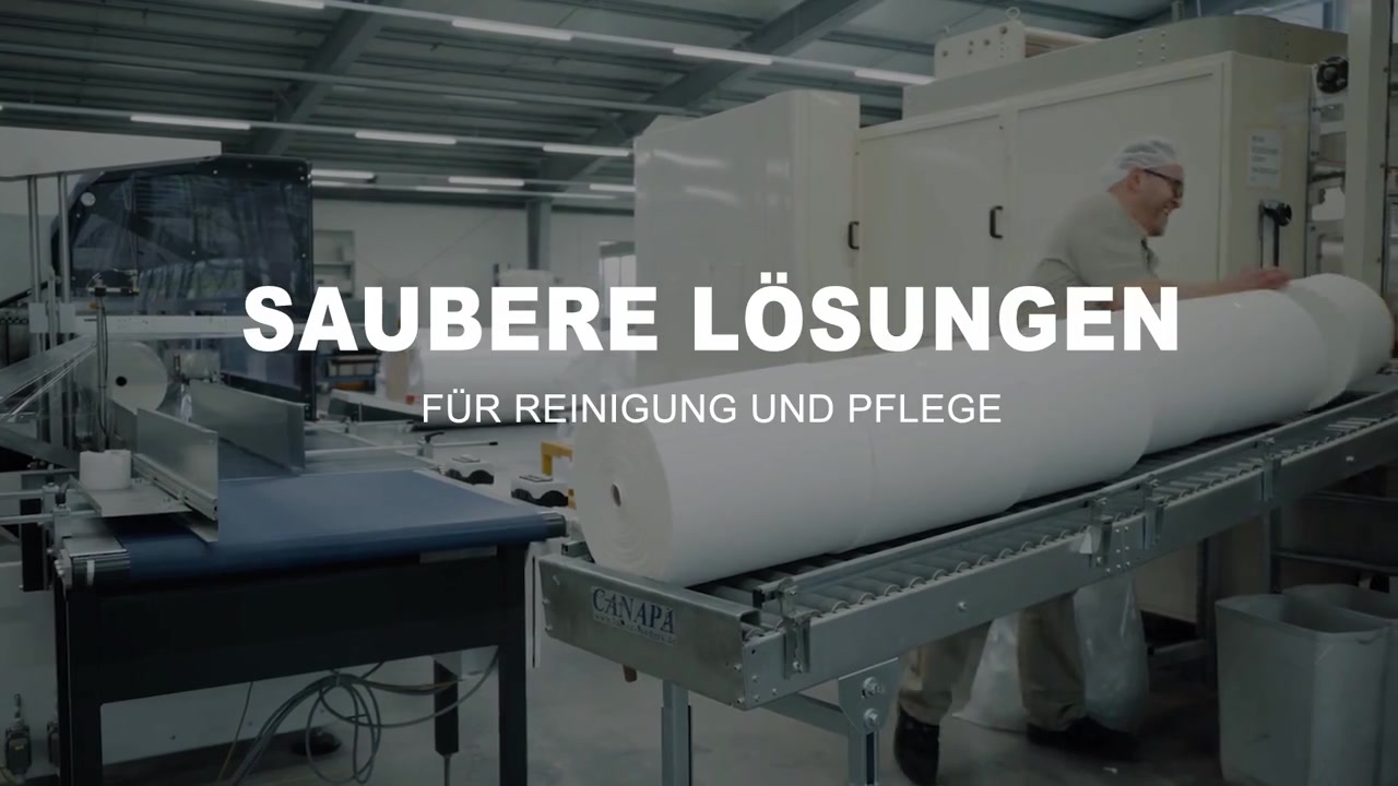 Rollenverarbeitung bei Nordvlies – Szene aus dem Unternehmensfilm